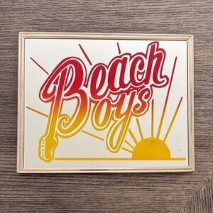 Vintage BEACH BOYS carnival mirror 80's RARE Framed 8"x10" Rock Memorabilia VTG